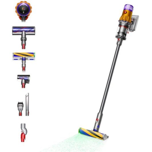 DYSON V12 Detect Slim Absolute Cordless Vacuum Cleaner - Nickel & Yellow