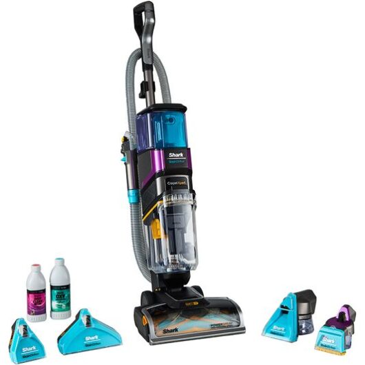 SHARK CarpetXpert HairPro Pet with StainStriker EX300UK Upright Carpet Cleaner - Silver & Fuchsia