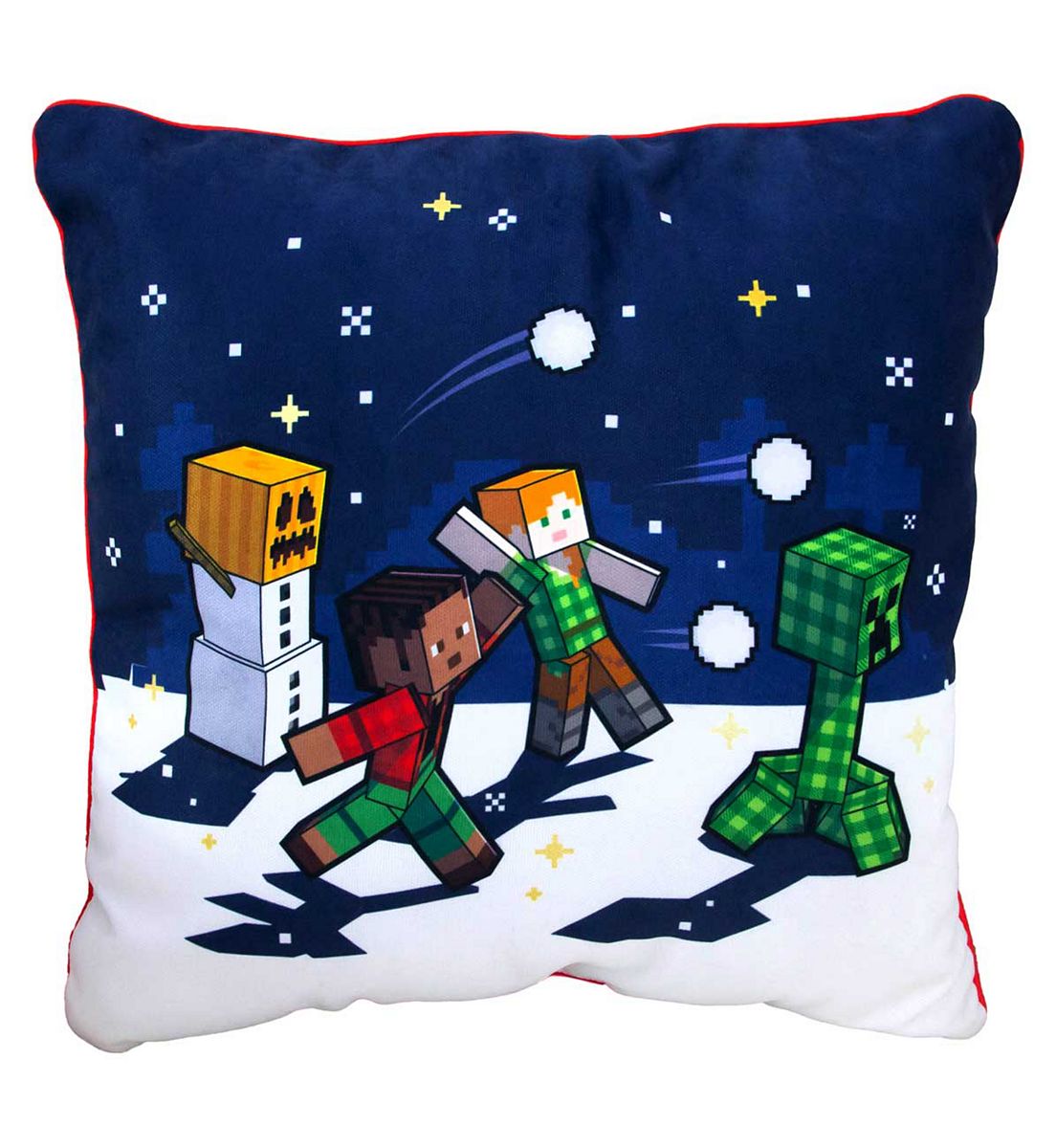 Minecraft Snowy Square Cushion